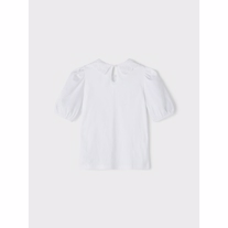 NAME IT Broderie Anglaise Top Haidil Bright White